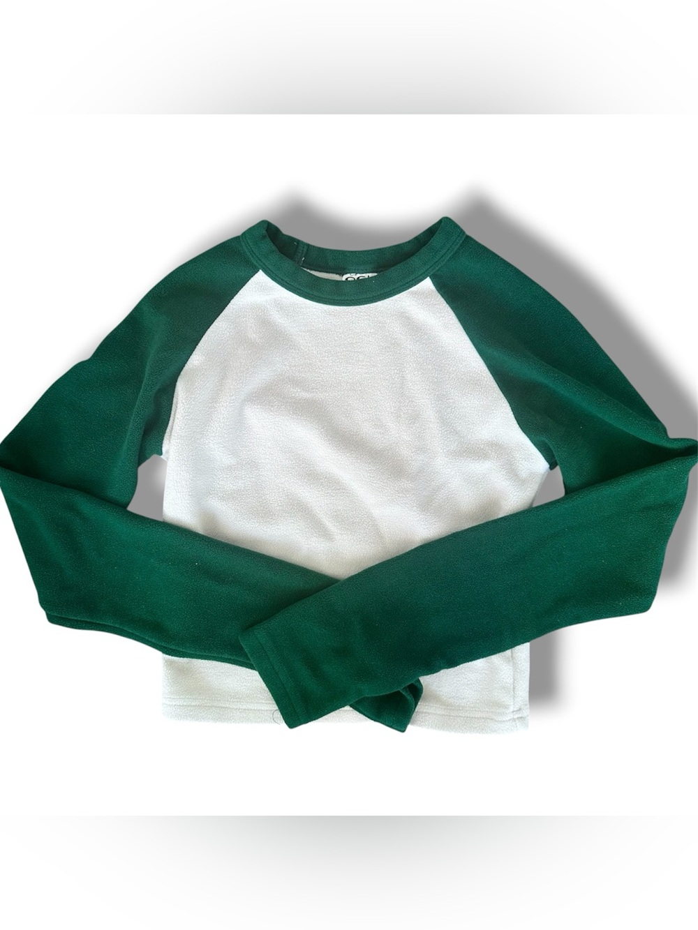 OGL move Eco-Mousse Thermal Raglan Contrast Sleeve Top green S cropped